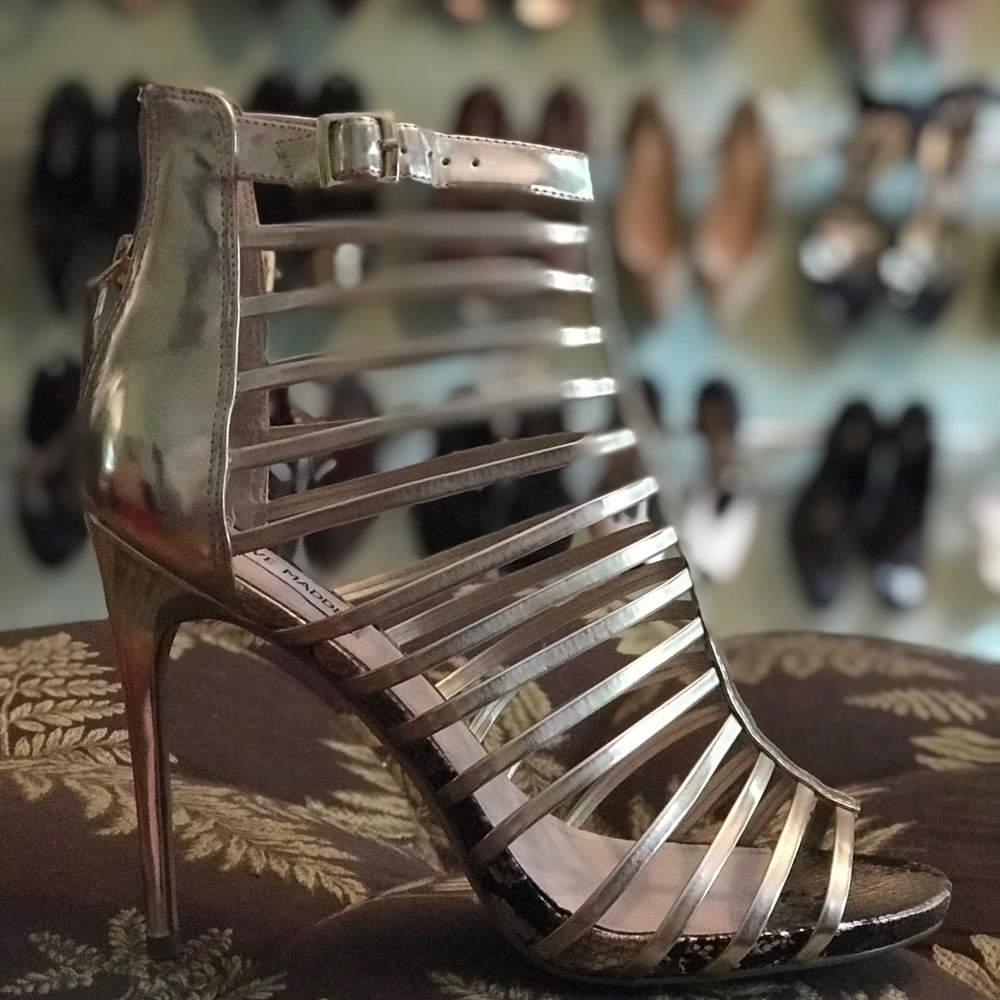 Steve Madden Marnee strappy gladiator python boot